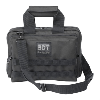 Deluxe 2 Pistol Range Bag W/Strap & Molle Black